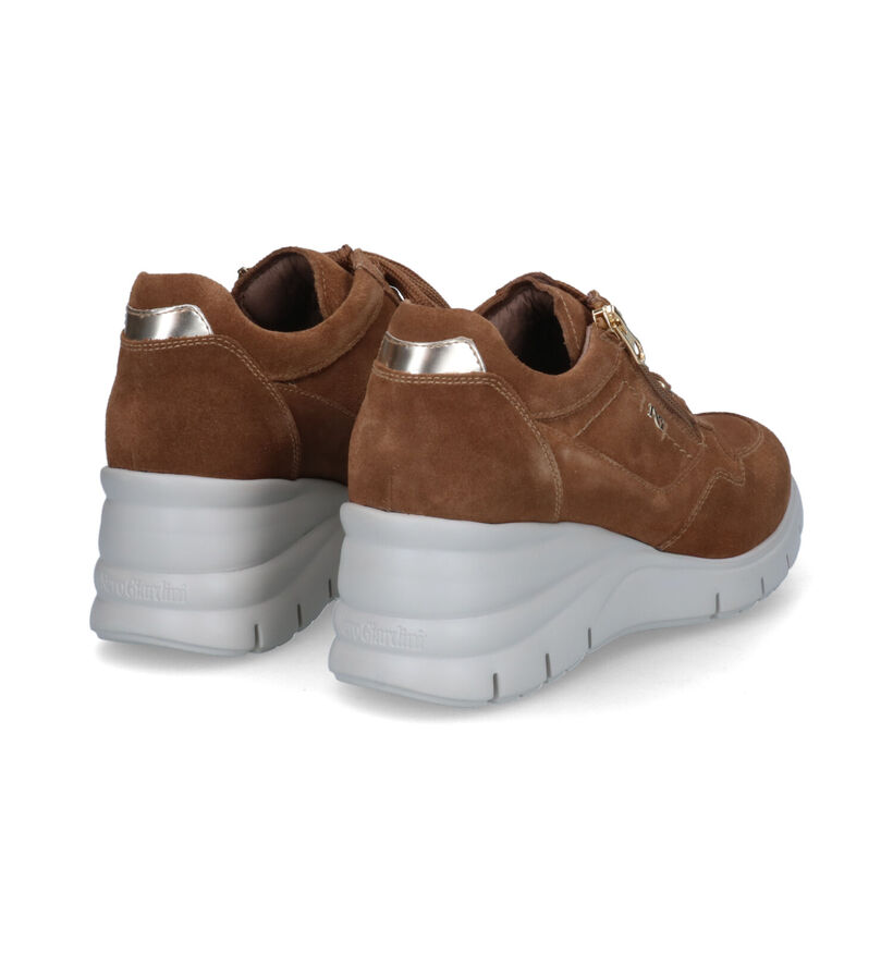 NeroGiardini Cognac Sneakers in daim (314588)