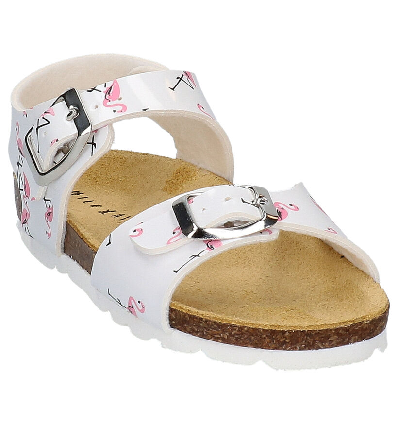 Milo & Mila Sandales en Blanc en simili cuir (273169)