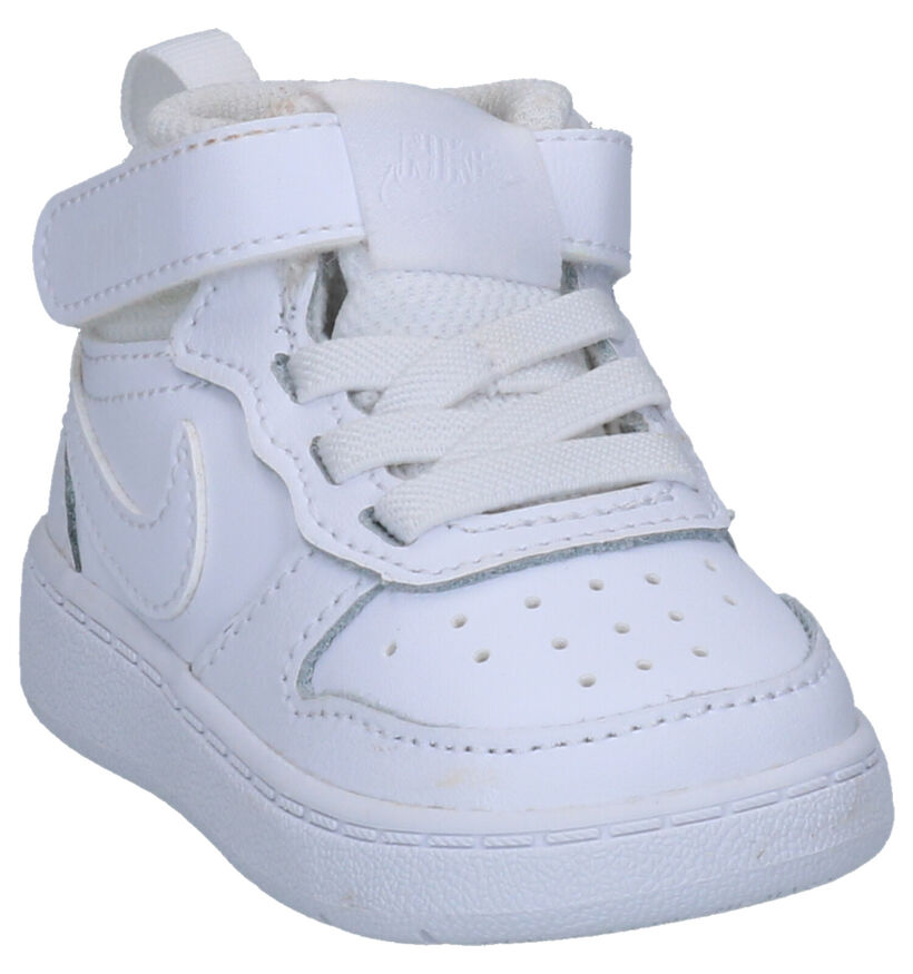 Nike Court Borough Zwarte Sneakers in kunstleer (293613)