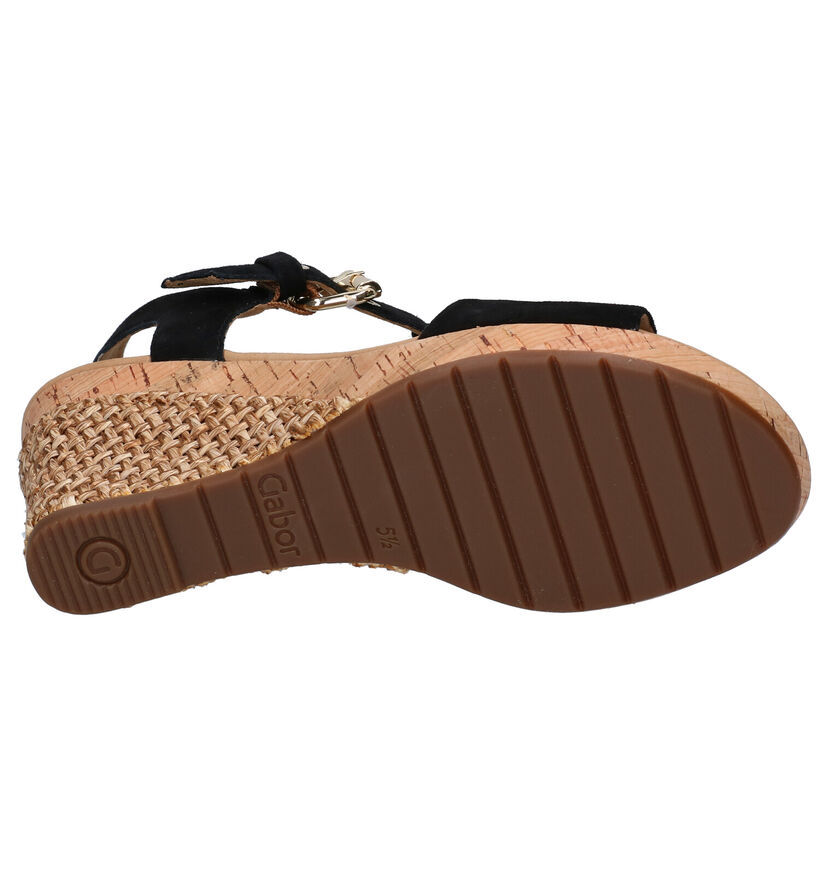Gabor Zwarte Sandalen in nubuck (271749)