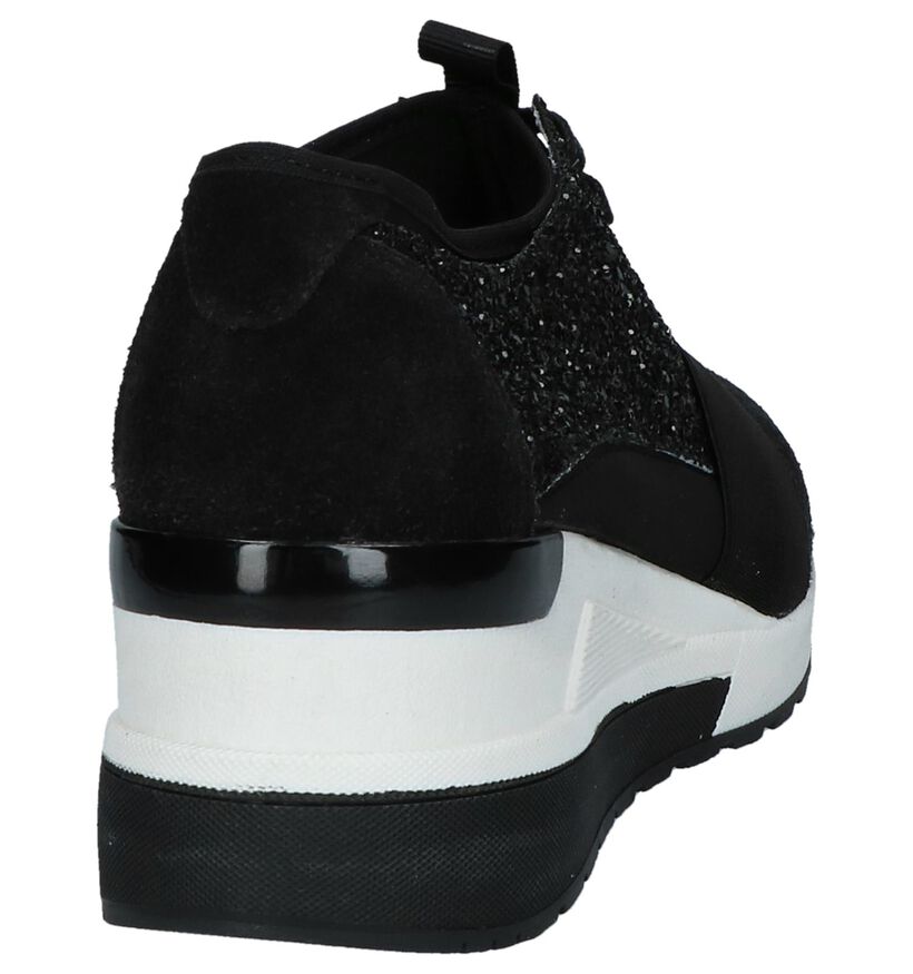 Zwarte Tango Wendy Sneakers op Hak in stof (222078)