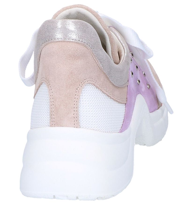 Roze Veterschoenen Tine's in nubuck (249606)