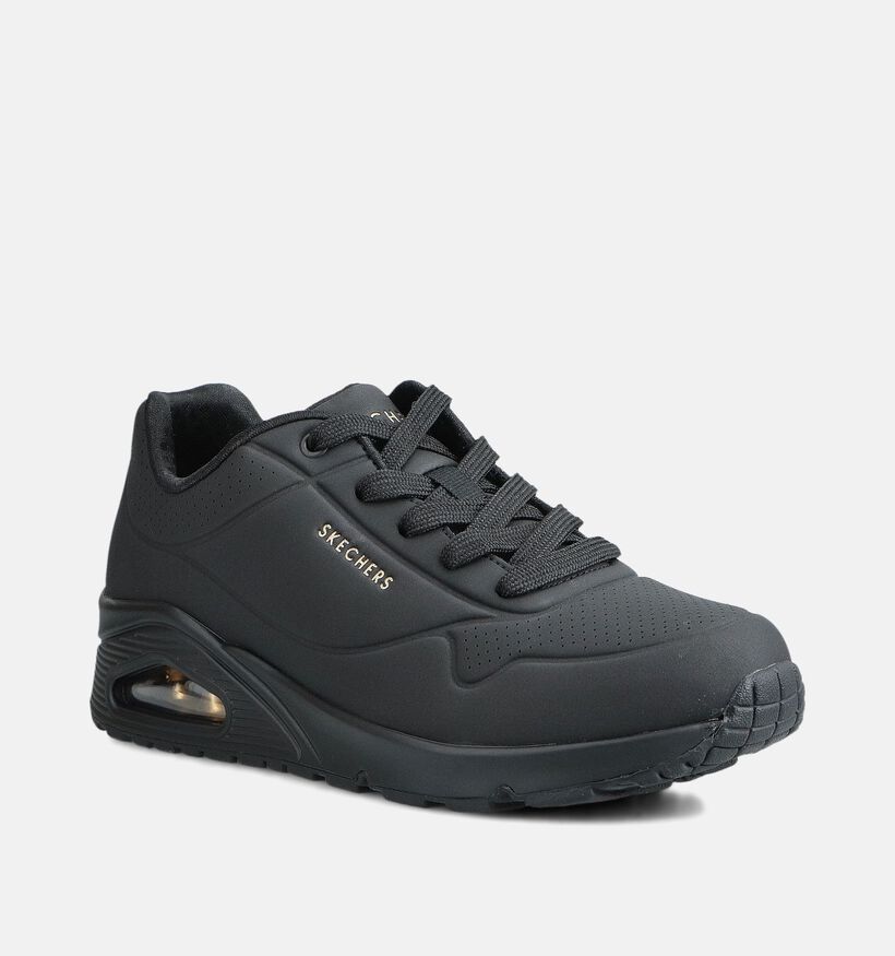 Skechers Uno Stand On Air Zwarte Sneakers voor dames (375621) - geschikt voor steunzolen