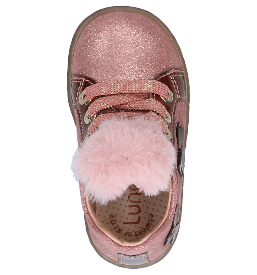 Lunella Roze Hoge Schoenen in leer (259009)