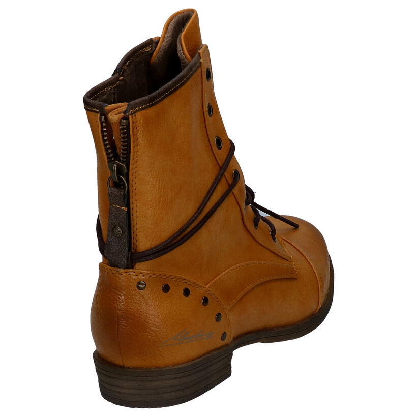 Mustang Bottines en Cognac en simili cuir (294328)