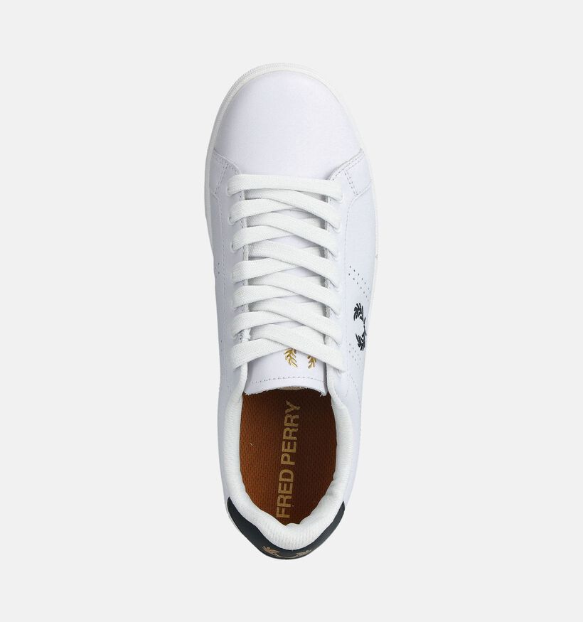 Fred Perry Witte Veterschoenen voor heren (353295) - geschikt voor steunzolen