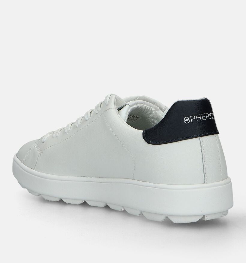 Geox Spherica Witte Veterschoenen voor heren (335680) - geschikt voor steunzolen