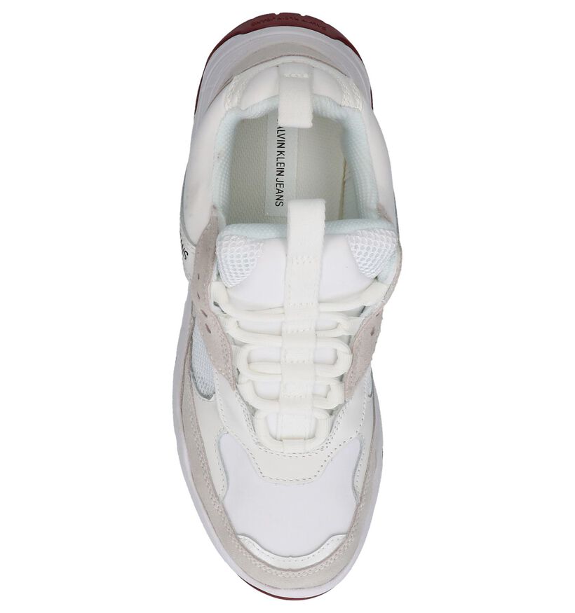 Witte Nineties Sneakers Calvin Klein Maya in daim (250386)