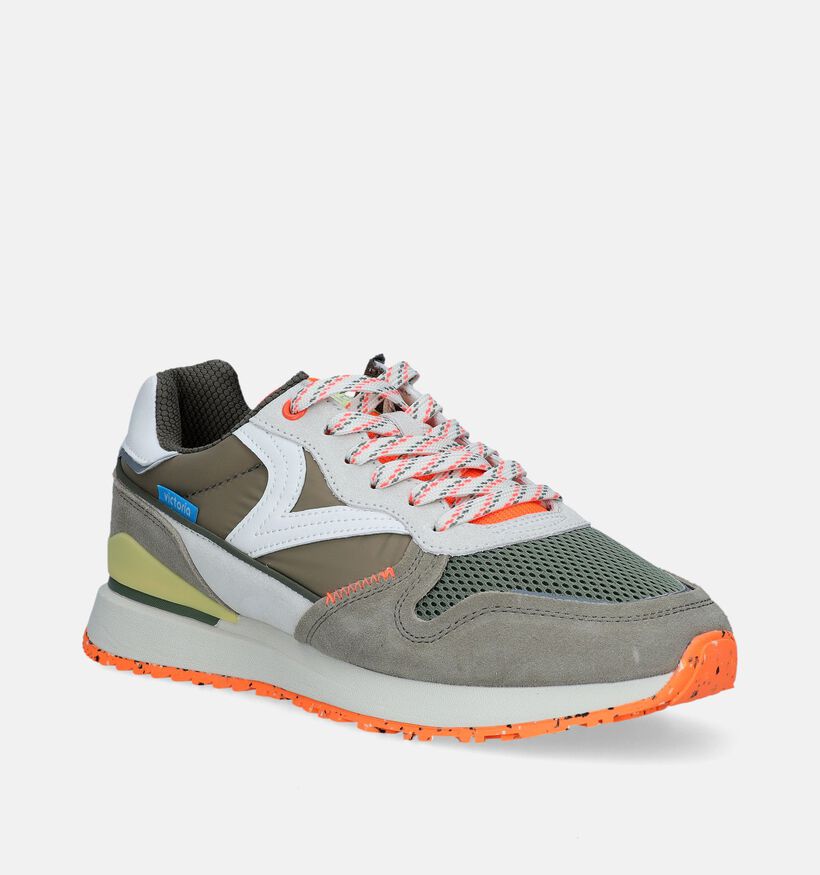 Victoria Leggera Neon Touch Kaki Veterschoenen voor heren (341190) - geschikt voor steunzolen