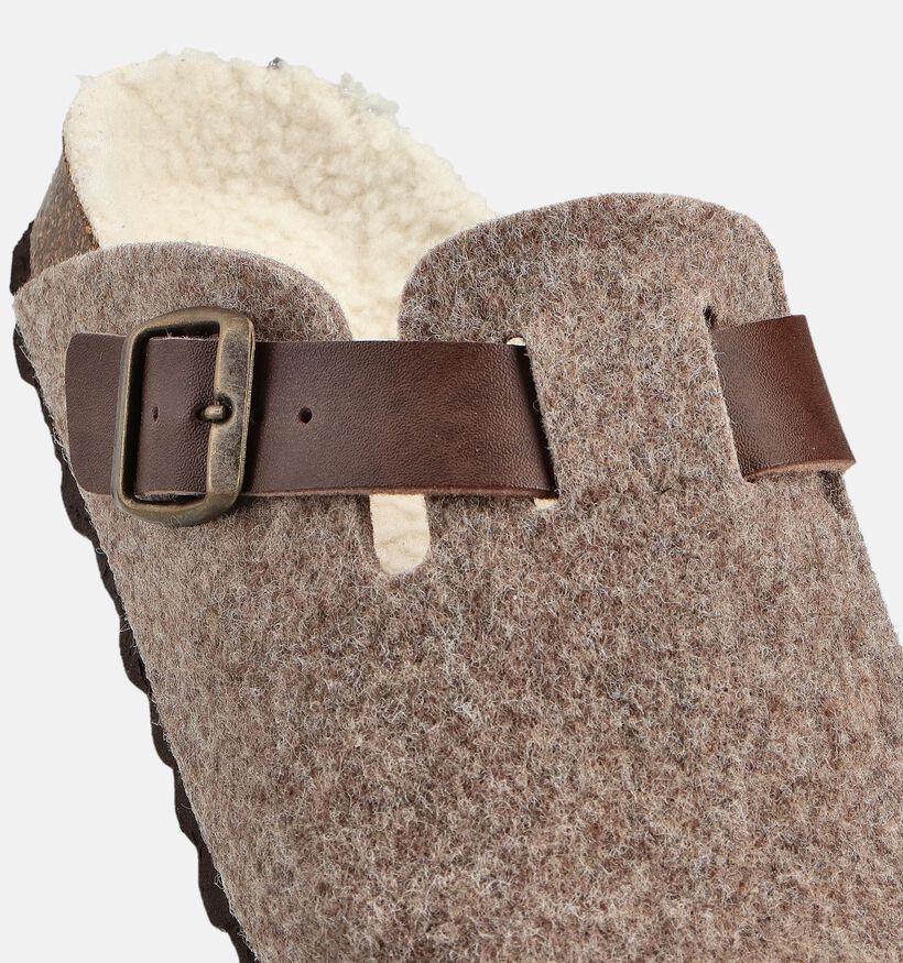 Milo & Mila Pantoufles ouvertes en Marron pour filles, garçons (364939)