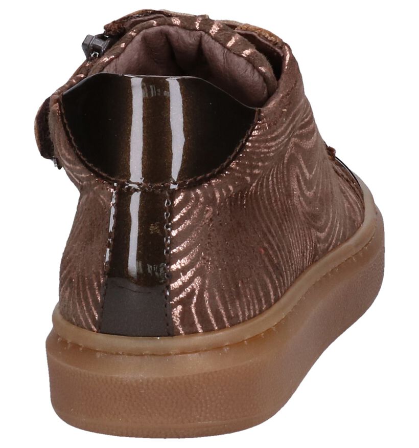 STONES and BONES Chaussures hautes en Brun foncé en cuir (255501)