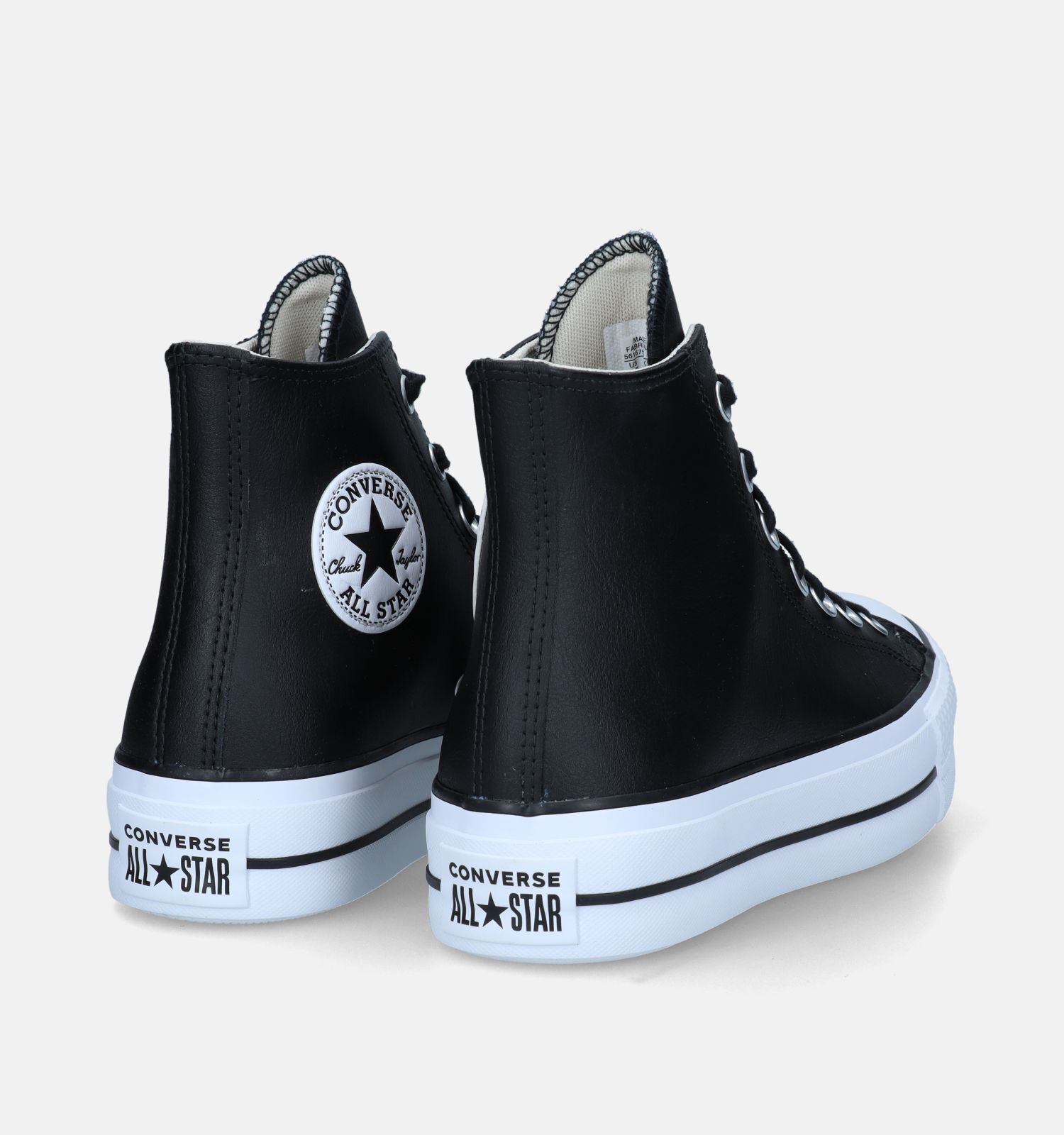 Hoge all on sale stars zwart platform