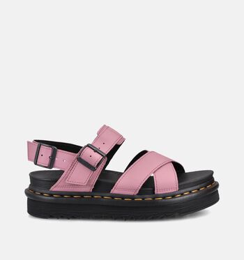 Dr. Martens Platform Sandalen Zwart/Roze