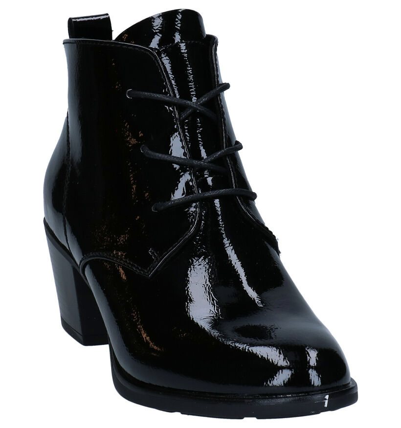 Youh! Bottines à lacets en Noir en simili cuir (281608)