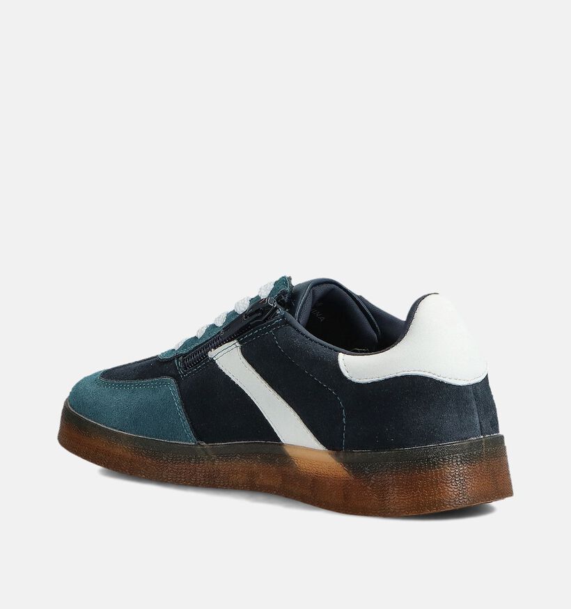Milo & Mila Chaussures à fermeture éclair/lacets en Bleu pour filles, garçons (363308) - pour semelles orthopédiques