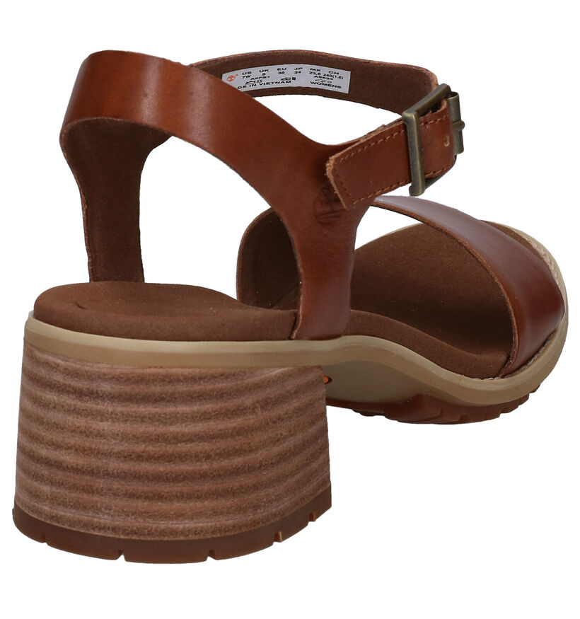 Timberland Laguna Shore Cognac Sandalen in leer (286131)