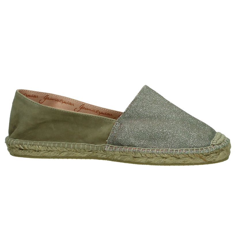 Espadrilles Taupe/Zilver Gaimo in leer (173661)