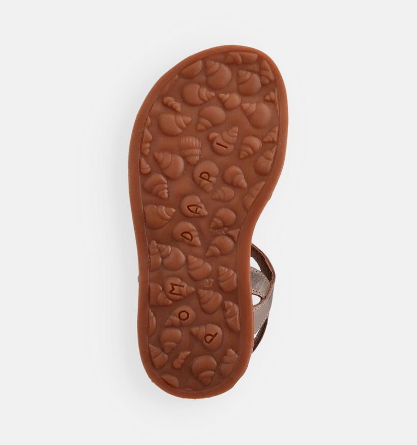 Pom d'Api Plagette Pompom Sandales en Or pour filles (370290)