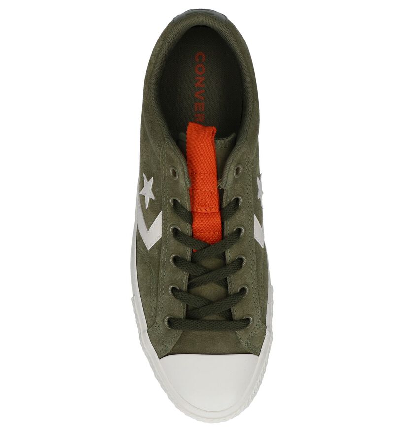 Converse Baskets basses en Vert kaki en daim (233489)