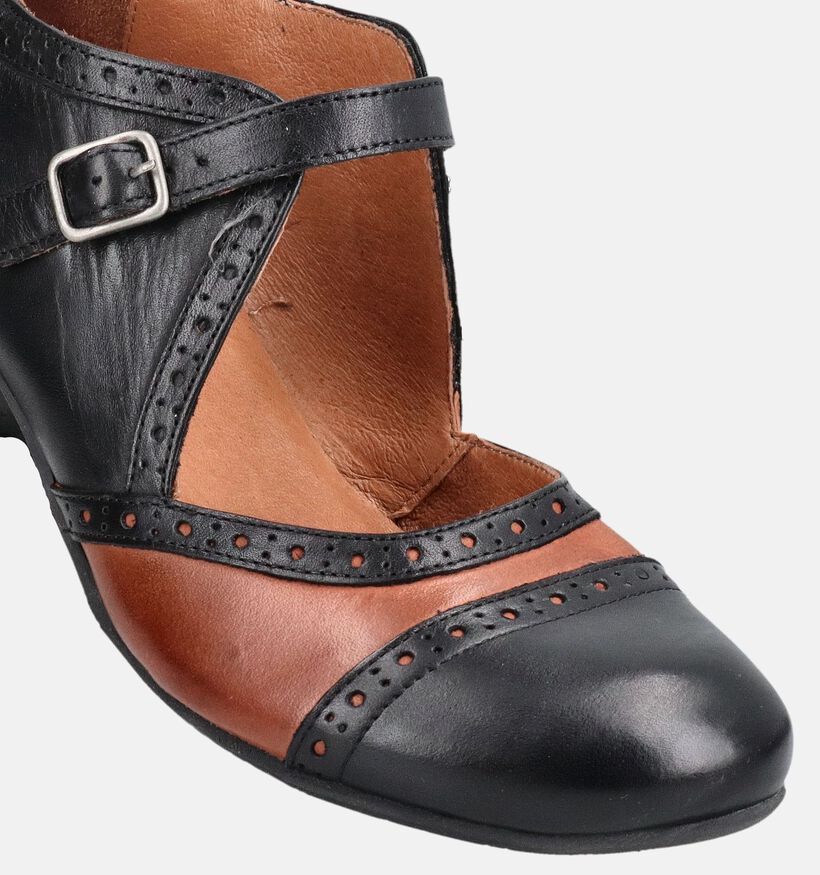 Miz Mooz Franki Zwarte Enkelpumps voor dames (381363)