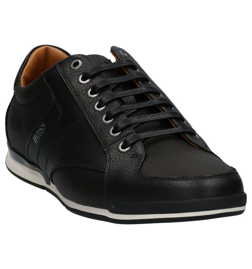 Hugo Boss Saturn Low Chaussures à lacets en Bleu en cuir (296451)