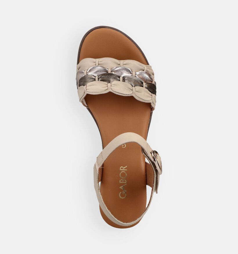Gabor Beige Sandalen met sleehak voor dames (373309)