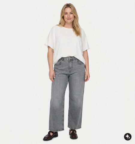 ONLY Carmakoma Jeans Grijs