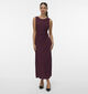 Vero Moda Hosanna 7/8 Robe en Bordeaux pour femmes (365659)