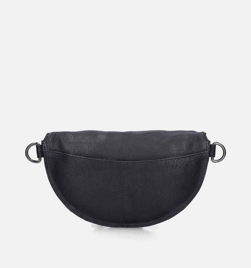 Euro-Leather Zwarte Crossbody tas voor dames (353542)