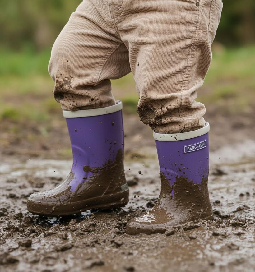 Bergstein Rainboot Gele Regenlaarzen voor jongens, meisjes (180420) - geschikt voor steunzolen