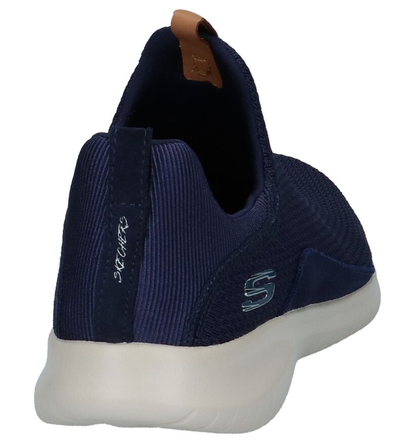 Skechers Ultra Flex Donker Blauwe Sneakers in stof (224266)