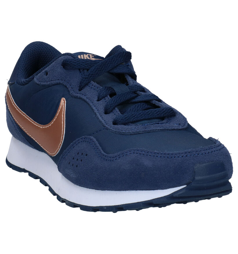 Nike MD Valiant GS Blauwe Sneakers in daim (277530)