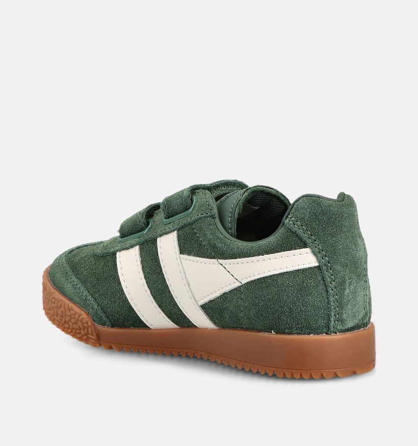 Gola Harrier Strap Groene Sneakers voor jongens, meisjes (368599) - geschikt voor steunzolen