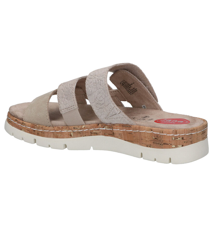 Jana Beige Sandalen in nubuck (286448)