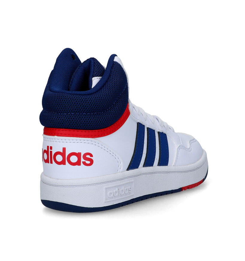 adidas Hoops mid 3.0 Witte Sneakers voor jongens, meisjes (324136)