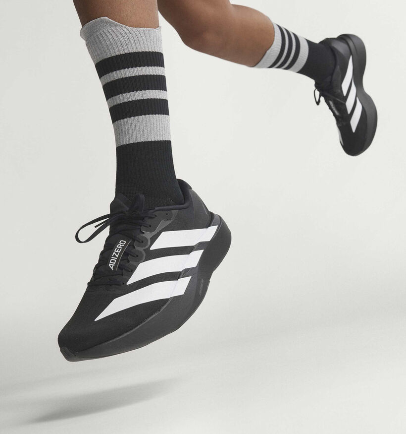 adidas Adizero Evo Baskets basses en Noir pour hommes (375277) - pour semelles orthop&eacute;diques