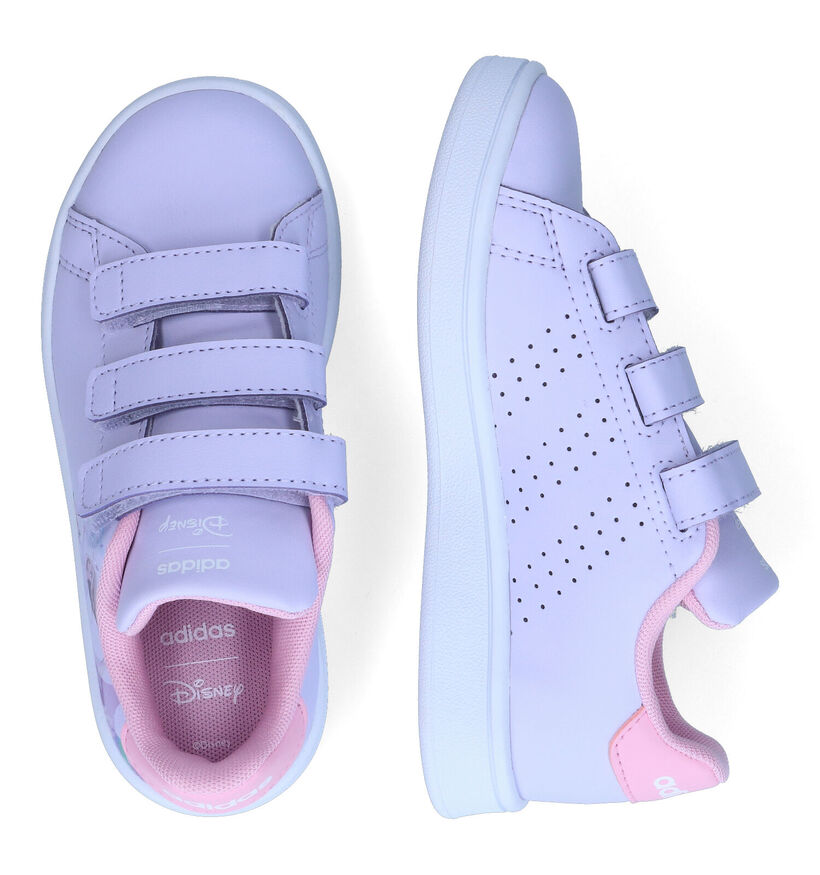 adidas Advantage Frozen Baskets en Violet en simili cuir (301134)