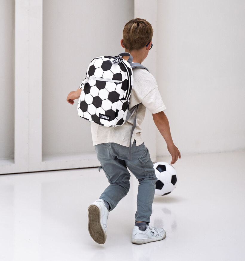 ZEBRA Soccer Sac à dos en Blanc/Noir pour garçons (365079)
