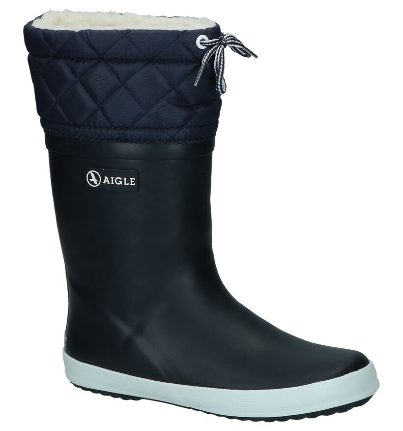 Aigle Giboulee Bottes de pluie en Bleu pour filles, garçons (124209) - pour semelles orthopédiques