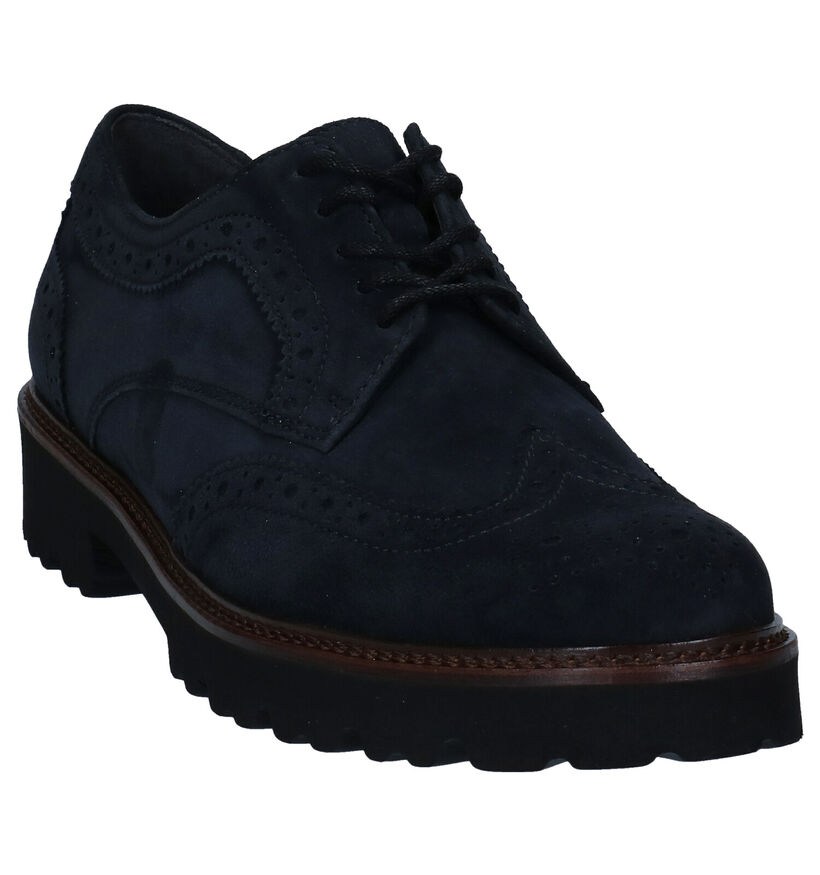 Gabor Best Fitting Chaussures à lacets en Bleu en nubuck (283536)