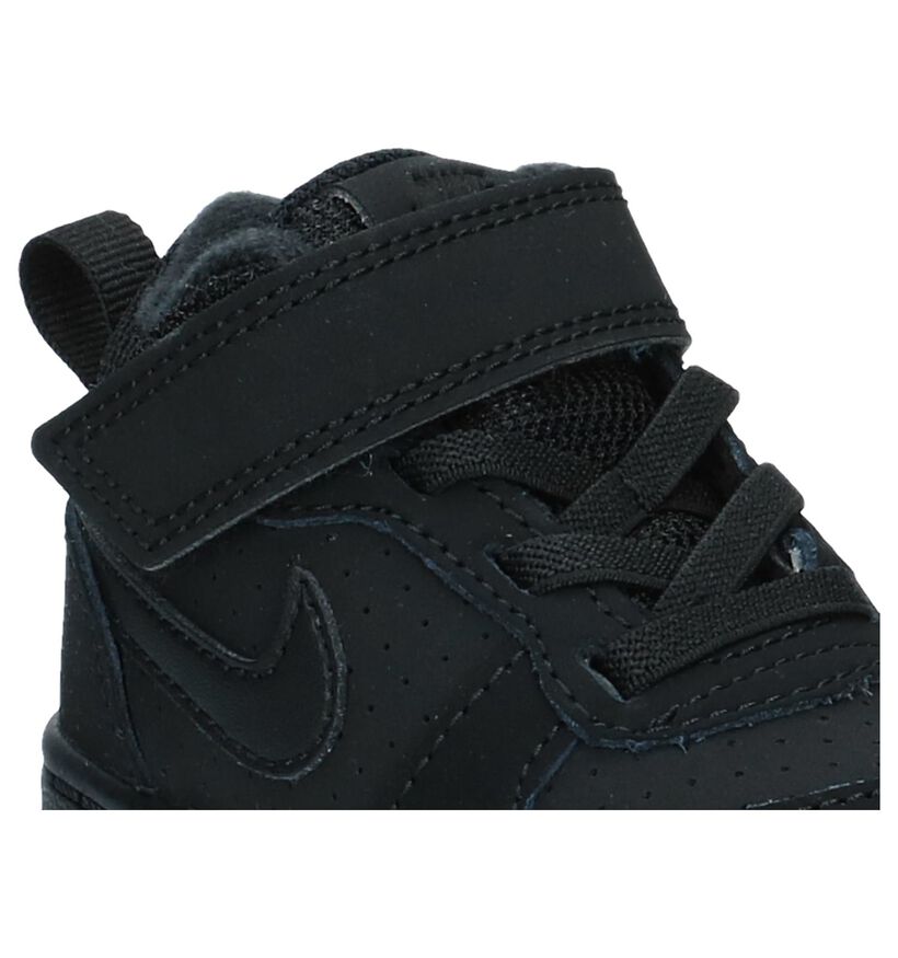 Zwarte Hoge Sneakers Nike Court Borough in kunstleer (234343)