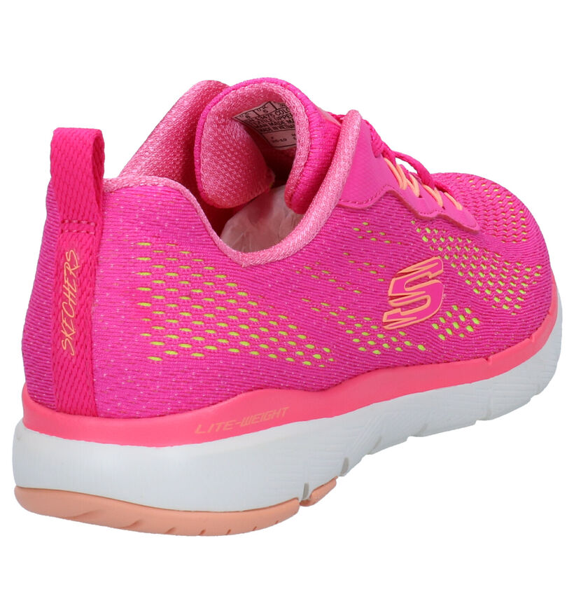 Skechers Flex Appeal Baskets en Rose en textile (272753)