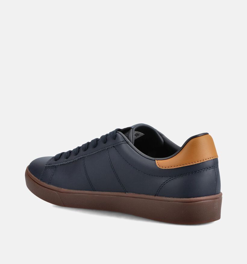 Fred Perry Spencer Leather Baskets en Bleu pour hommes (378095)