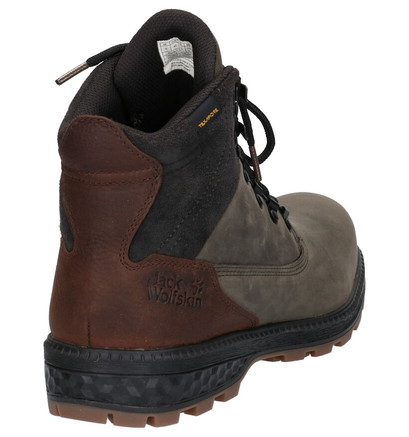 Jack Wolfskin Texapore Groene Wandelschoenen in leer (254272)