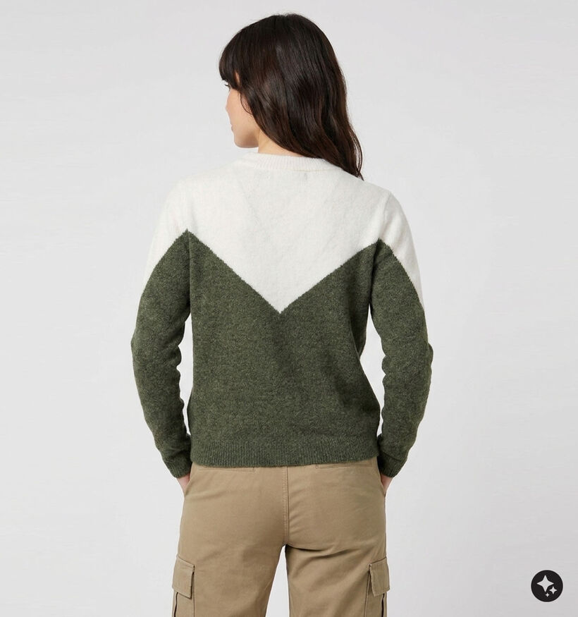 Vero Moda Plaza Groene/Beige Trui voor dames (377627)