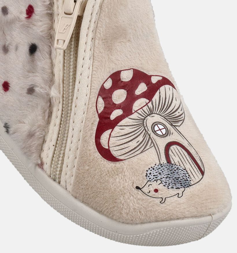 Milo & Mila Graff Pantoufles pour b&eacute;b&eacute; en Ecru pour filles (381102) - pour semelles orthop&eacute;diques