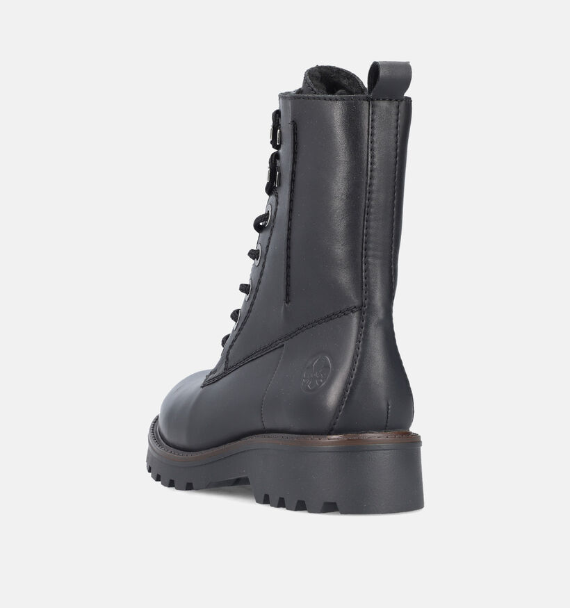 Rieker Boots &agrave; lacets en Noir pour femmes (347442)