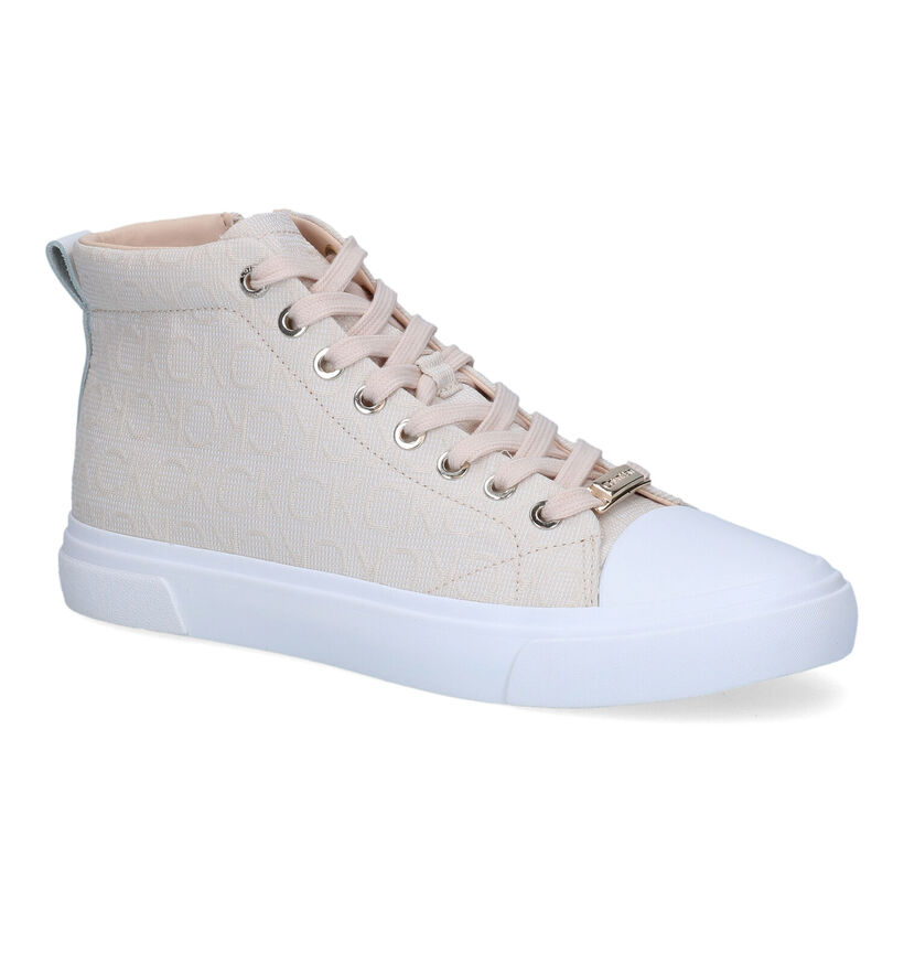 Calvin Klein Vulcanized Beige Sneakers in stof (310788)