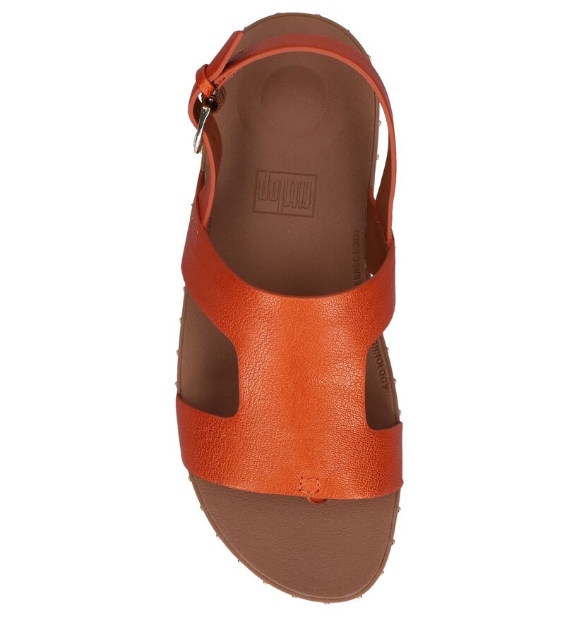 FitFlop Sandales à talons en Orange clair en cuir (240192)