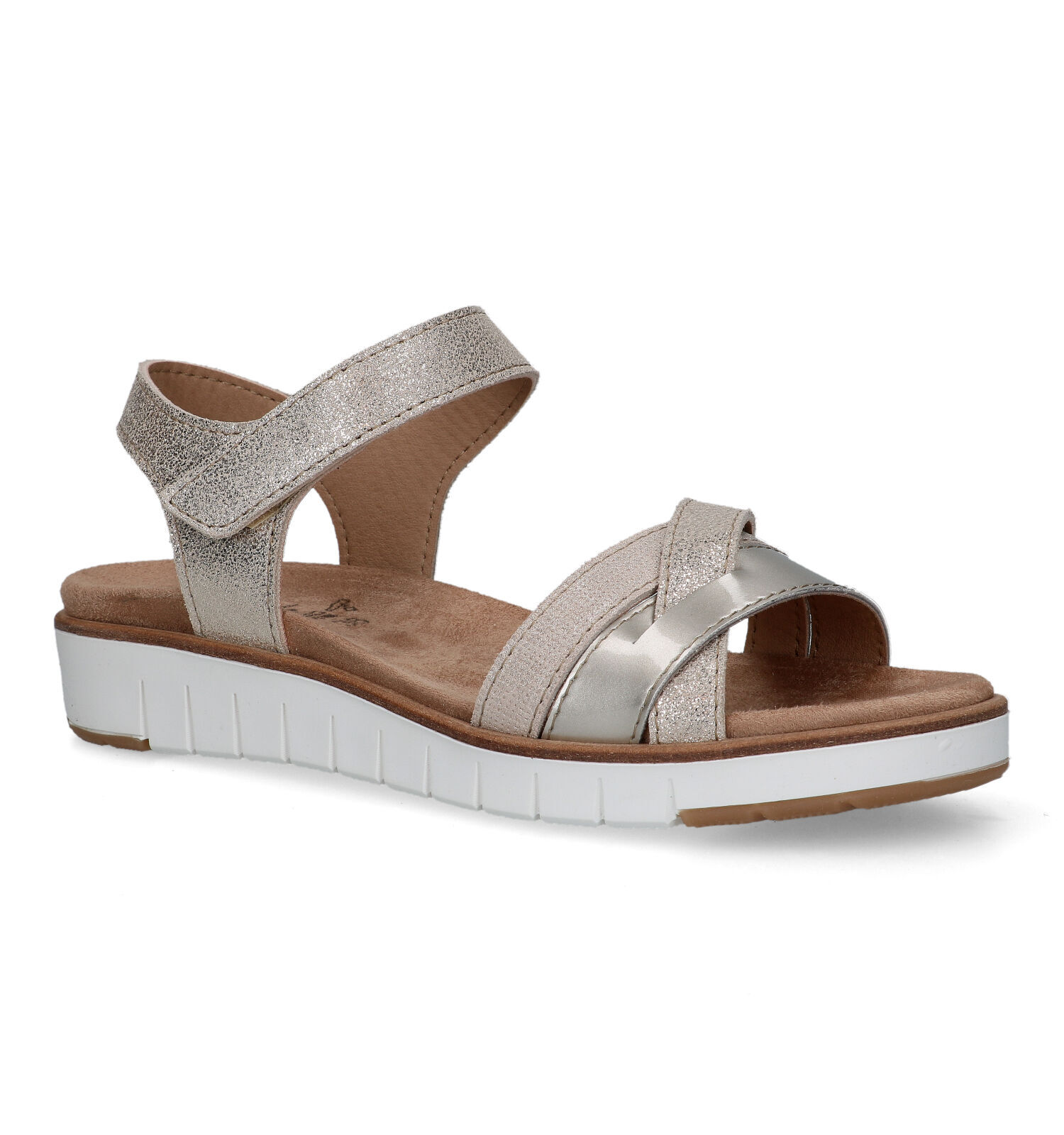 Solemade Romi Gouden Sandalen voor steunzolen Dames Sandalen